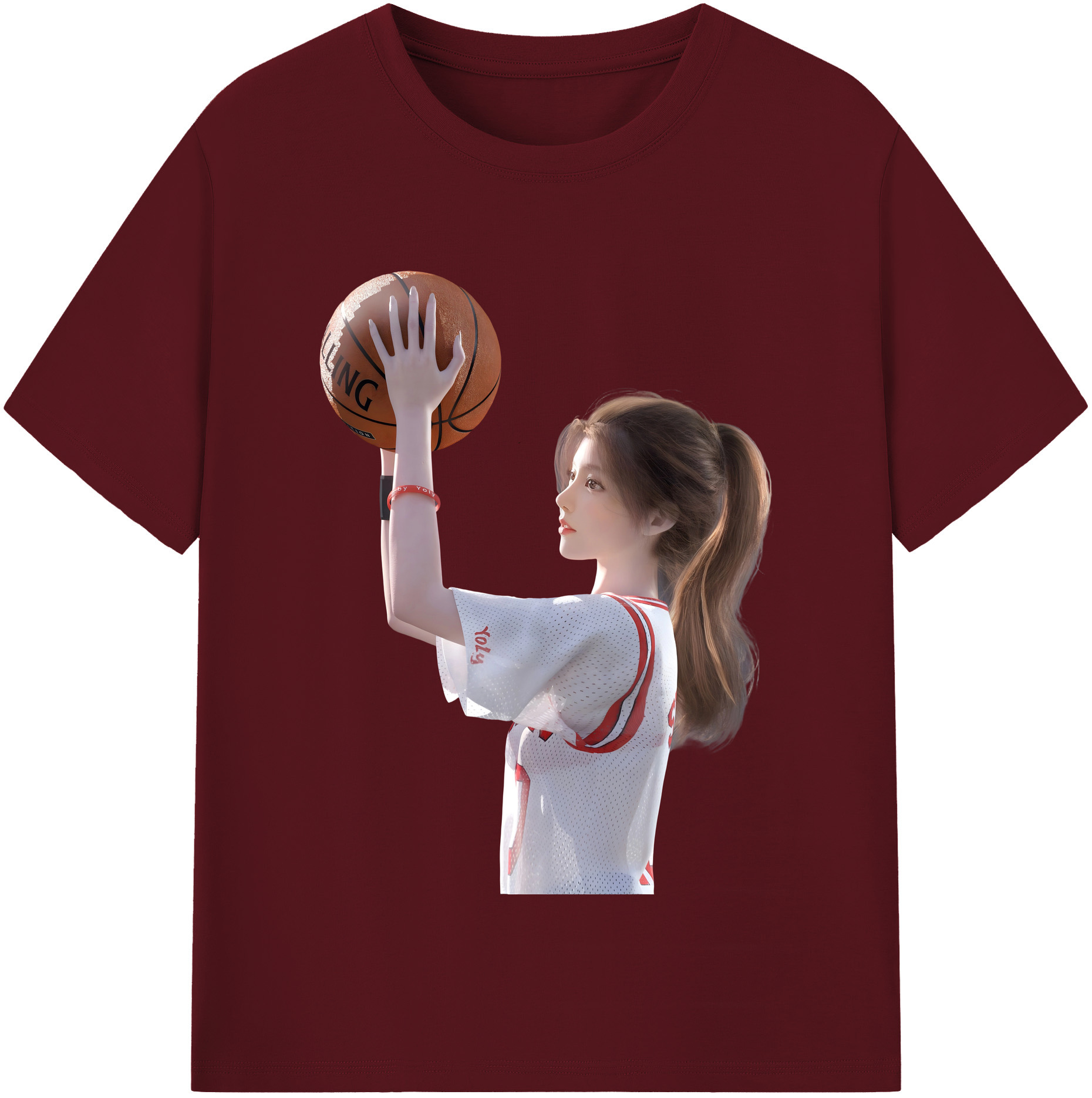SLAM DUNK／スラムダンク 綿100％半袖Tシャツ（フロントプリント）